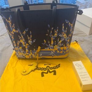 MCM’s Under the Sea Collection - Blue and Yellow Women's Tote Bag